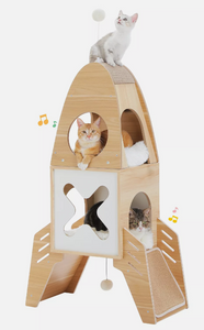 Small Rocket Ship Cat House