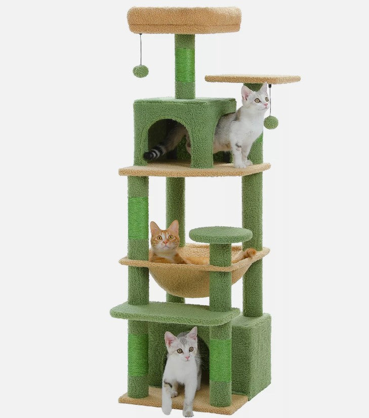 136cm Cat Scratching Condo House with Toy