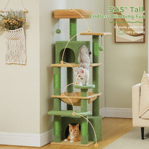 136cm Cat Scratching Condo House with Toy