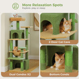 136cm Cat Scratching Condo House with Toy