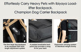 3-in-1 Carrier, Backpack & Car Seat for Dogs up to 12kg by Ibiyaya Champion