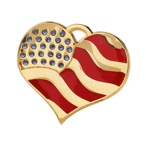 USA Heart Pet ID Tag