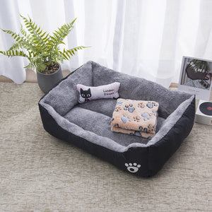 Ultra Soft Cushion Pet Bed - Black