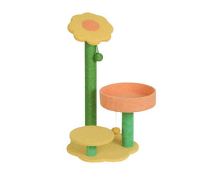 75cm Sunflower Plush Scratching Post Cat Tree