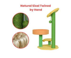 75cm Sunflower Plush Scratching Post Cat Tree