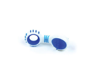 Dog Dental Rattle - Puppy Teething + Cleaning Gums Rubber Ridges Chew