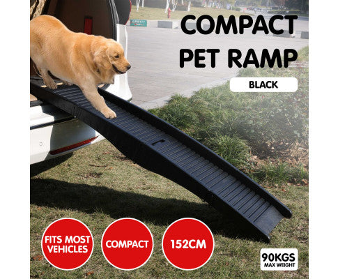 152cm Portable Dog Pet Ramp - Black
