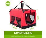 Portable Foldable Pet Carrier - Red