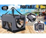 Portable Foldable Pet Carrier - Grey