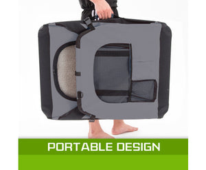 Portable Foldable Pet Carrier - Grey