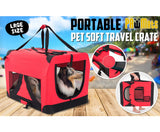 Portable Foldable Pet Carrier - Red