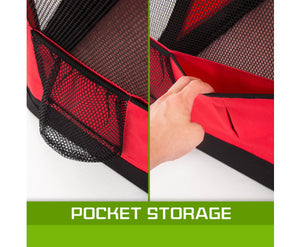 Portable Foldable Pet Carrier - Red