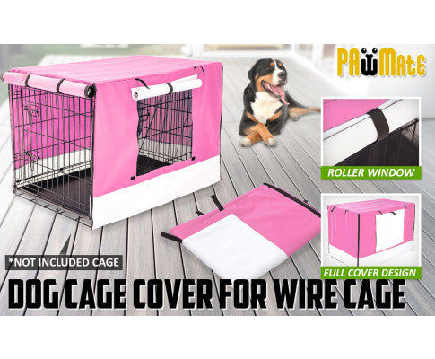 DOG CRATE COVER - PINK