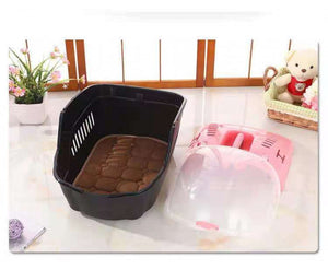 Medium Portable Travel Dog & Cat Carrier Cage With Mat