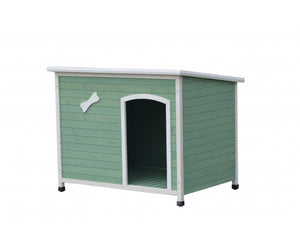 MEDIUM WOODEN DOG KENNEL CABIN WITH STRIPE - TIMBER