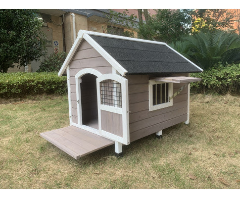 Large Dog Kennel Timber Cabin With Stripe