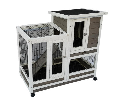 Rabbit Hutch Guinea Pig Ferret Cage With Wheels