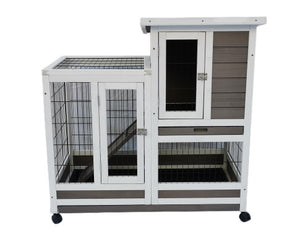 Rabbit Hutch Guinea Pig Ferret Cage With Wheels