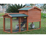 146cm Rabbit Hutch Wooden Cage House