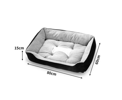 WASHABLE DOG CALMING BED - BLACK