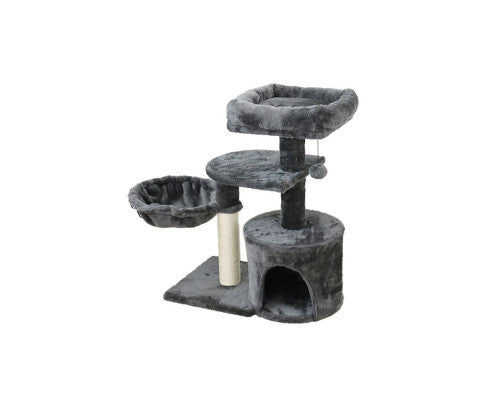 The Cubby Cat Scratching Tower - Grey