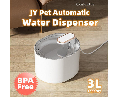 3L AUTOMATIC PET WATER DISPENSER FOUNTAIN - WHITE