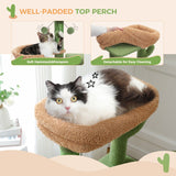 107cm Cactus Cat Scratching Post / Tree / Pole - Green