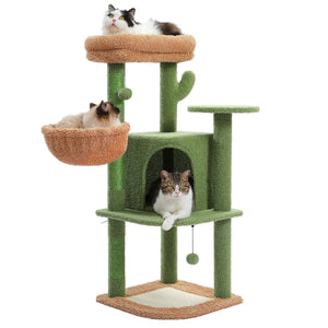 107cm Cactus Cat Scratching Post / Tree / Pole - Green