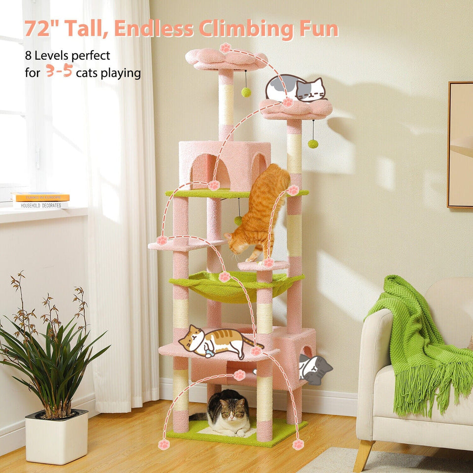 184cm Multilevel Cat Scratching Tower/ Tree