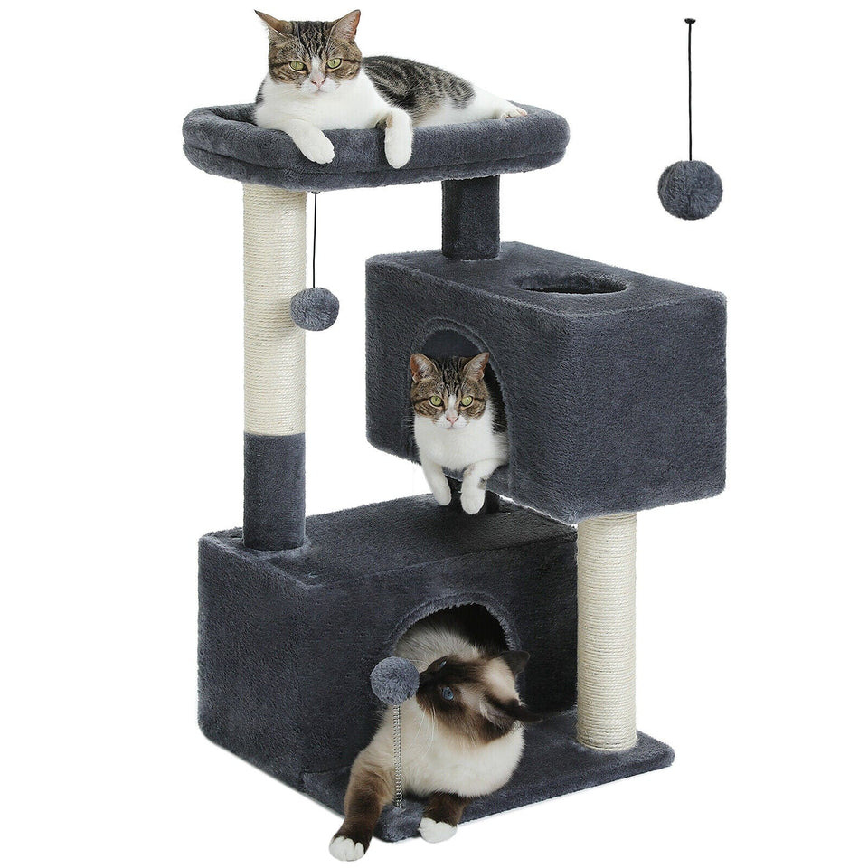 80cm Cat Scratching Post with Large Condo House Beds