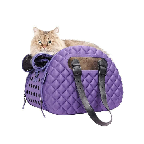 Cat & Dog Diamond Deluxe Pet Travel Carrier - Purple by Ibiyaya