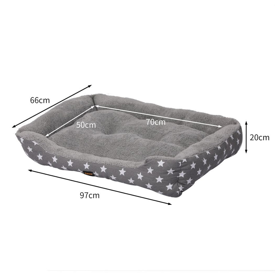 Fleecy Pet Bed Mattress - Grey Star