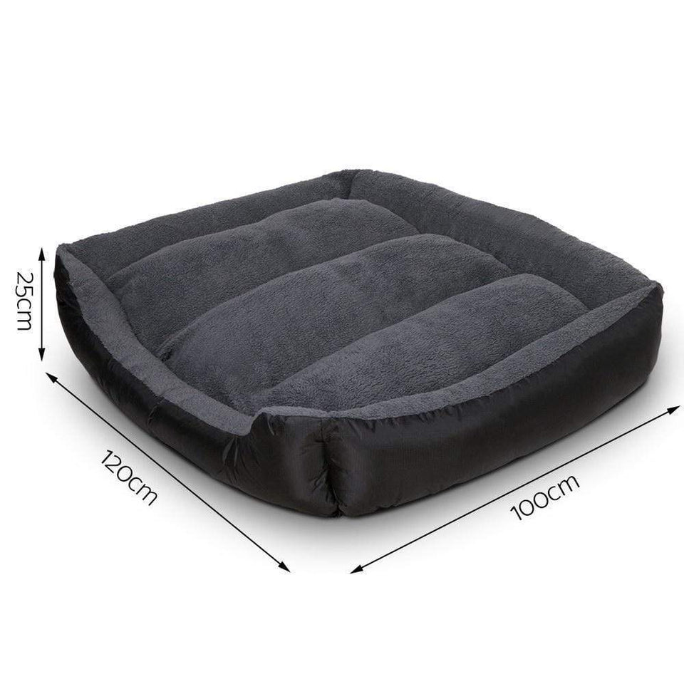 WATERPROOF FLEECE LINED DOG BED