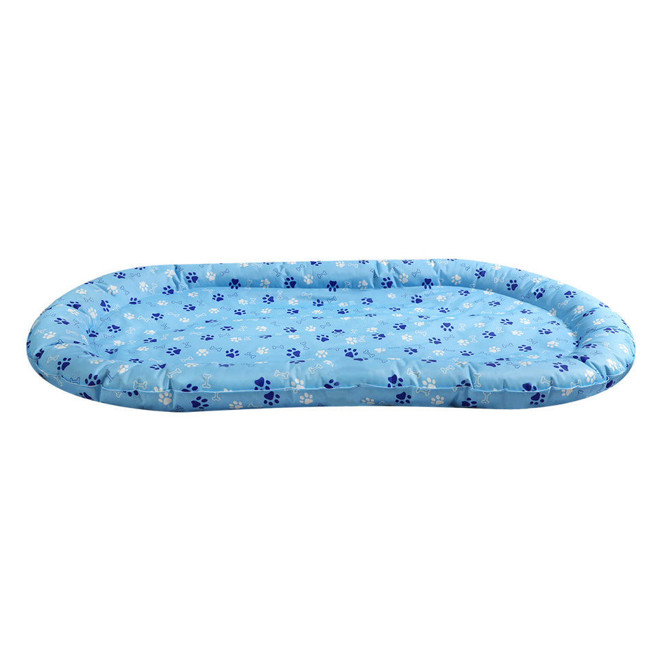 Oval Cooling Mat - Blue Paws