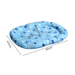 Oval Cooling Mat - Blue Paws