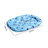 Oval Cooling Mat - Blue Paws