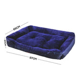 Plush Dog Bed - Blue