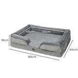Orthopedic Removable Memory Foam Pet Bed - Grey