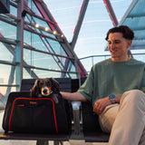 Ibiyaya JetPaw: Expandable Pet Carrier & Backpack - Obsidian/Orange