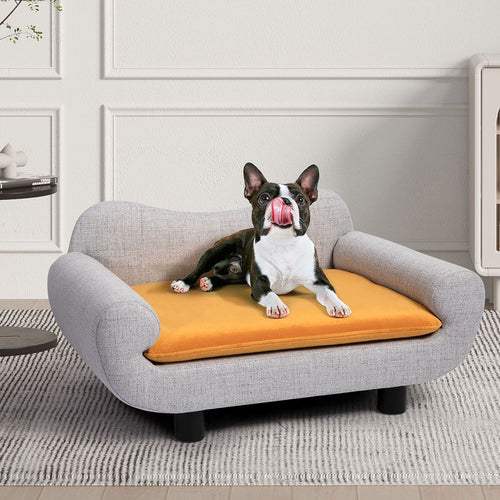 Washable Back Lounge Pet Sofa Bed - Grey