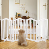 Wooden Dog Fence - White