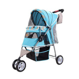 Matte Edition Diagonal Stripes Dog & Cat Stroller