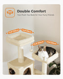 180cm Cat Tree Tower with Condo House for Adult Cats