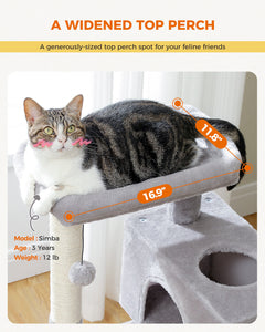 80cm Cat Scratching Post with Large Condo House Beds