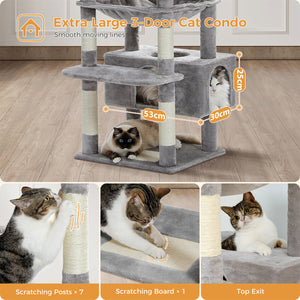 136cm Cat Scratching Condo House with Toy