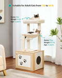 117cm Cat Scratching Post / Tree / Pole with Litter Box Cupboard