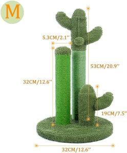 Cat Scratching Post / Tree / Pole - Green Cactus
