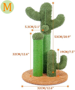 53cm Cactus Cat Scratching Post / Tree / Pole - Brown Cactus