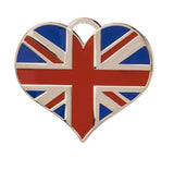 Union Jack Heart Pet ID Tag