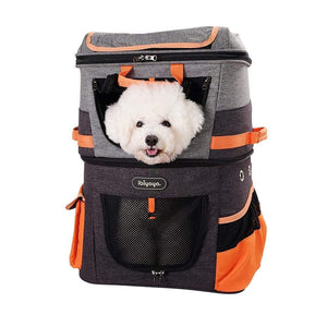 Cat & Dog Two-Tier Pet Travel Backpack by Ibiyaya